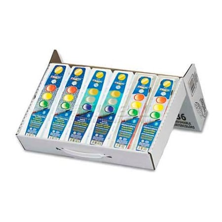 Dixon Ticonderoga Prang 80519 Semi-Moist Watercolors, 8 Assorted Colors, 36/Set 80519